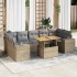 Set de sofás de jardín y cojines 8 piezas ratán sintético