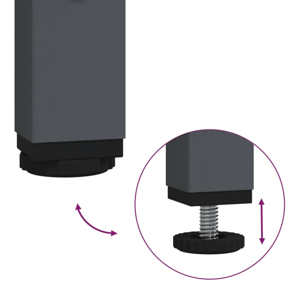 Aparador acero gris antracita 68x39x103,5