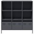 Aparador acero gris antracita 101,5x39x103,5