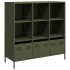 Aparador acero verde oliva 101,5x39x103,5
