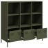 Aparador acero verde oliva 101,5x39x103,5