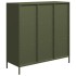 Aparador acero verde oliva 101,5x39x103,5