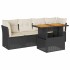 Set de muebles de jardín 5 pzas y cojines ratán sintético