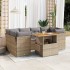 Set sofás de jardín 7 piezas y cojines ratán sintético