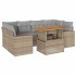 Set sofás de jardín 7 piezas y cojines ratán sintético