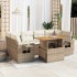 Set sofás de jardín 7 piezas y cojines ratán sintético