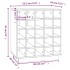 Botellero de madera maciza de pino marrón miel 55,5x34x61