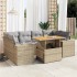 Set sofás de jardín 7 piezas y cojines ratán sintético