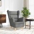 Sillón de tela gris oscuro 74x84x100