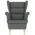 Sillón de tela gris oscuro 74x84x100