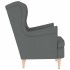 Sillón de tela gris oscuro 74x84x100