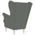 Sillón de tela gris oscuro 74x84x100