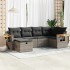 Set de muebles de jardín 6 pzas y cojines ratán sintético
