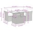Set de muebles de jardín 5 pzas y cojines ratán sintético