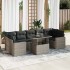 Set de sofás de jardín y cojines 8 piezas ratán sintético