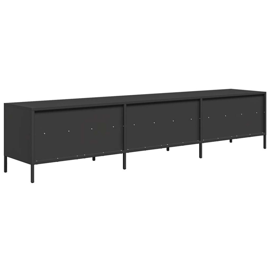 Mueble para TV acero laminado en frío negro 202x39x43,5