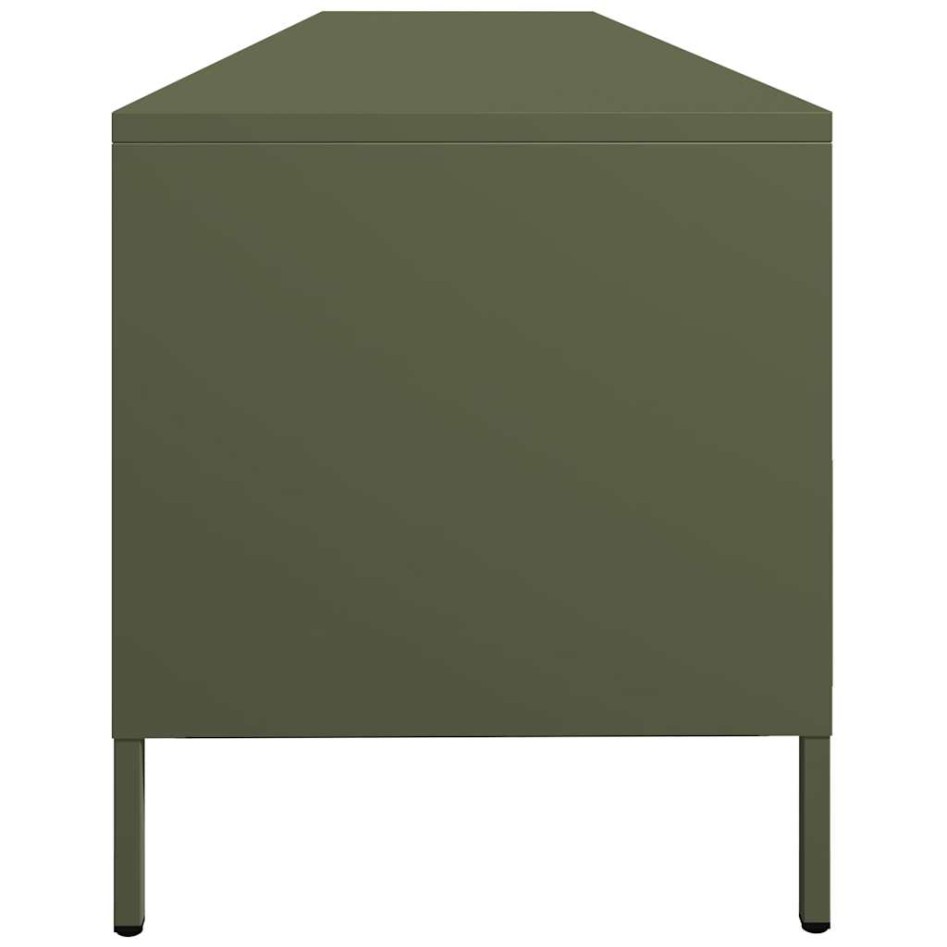 Mueble TV acero laminado en frío verde oliva 202x39x43,5