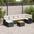 Set de sofás de jardín y cojines 8 piezas ratán sintético