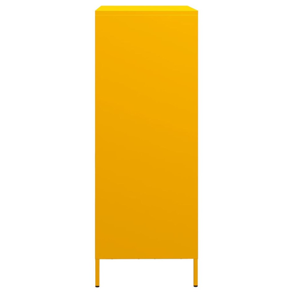 Aparador de acero amarillo mostaza 68x39x103,5