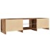 Mueble TV luces LED madera ingeniería envejecida 140x40x35,5