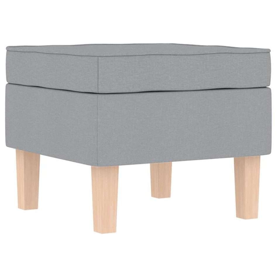 Sillón mecedora con taburete tela gris