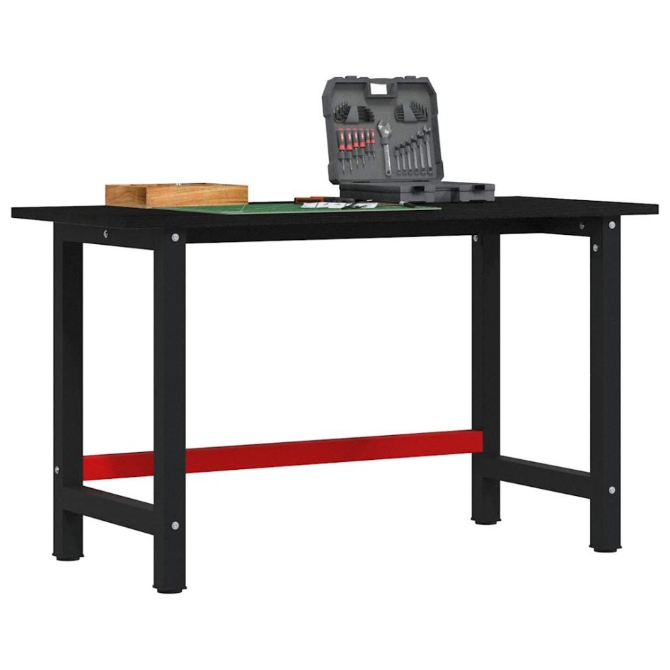 Banco de trabajo madera de roble marrón oscuro 140x60x81,5