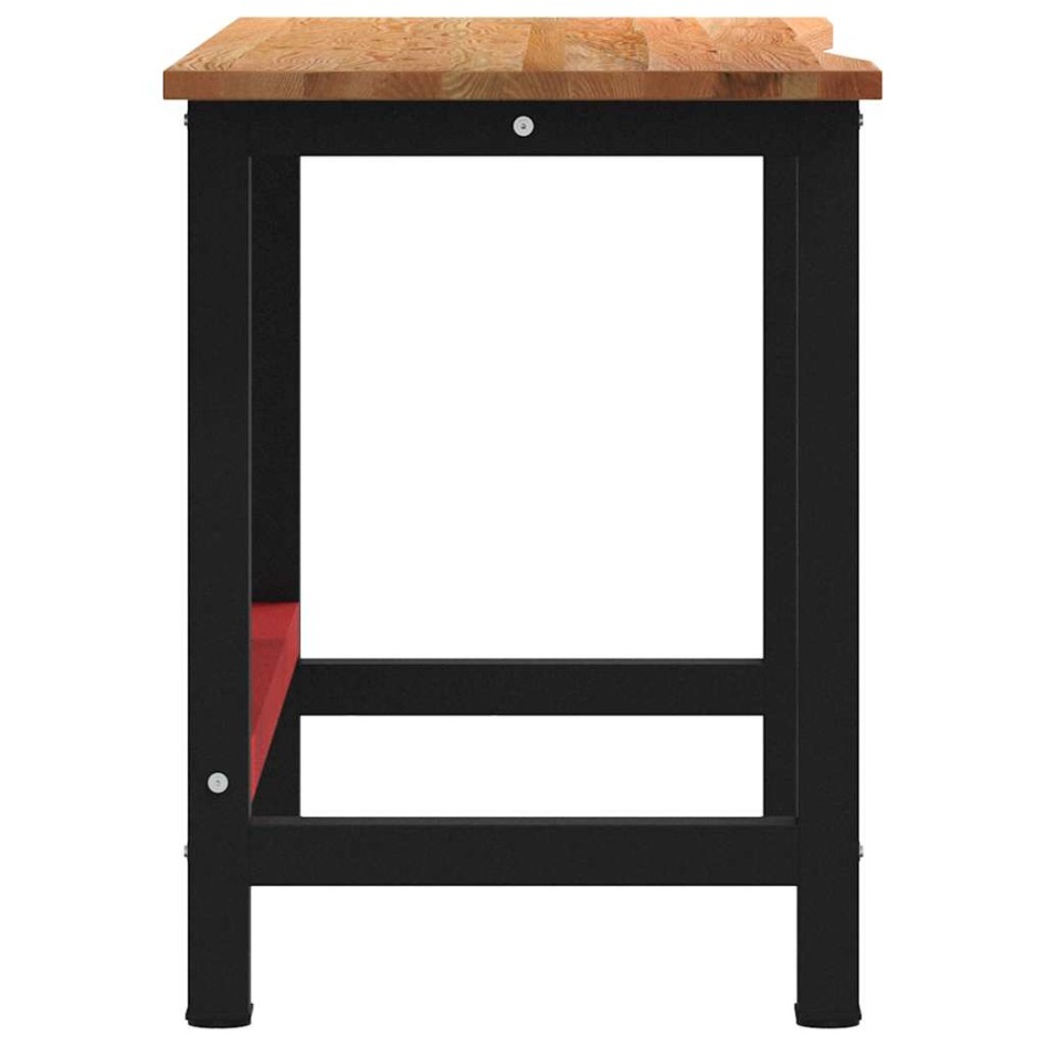 Banco de trabajo madera de roble marrón oscuro 140x60x81,5