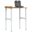 Banco de trabajo madera roble marrón claro 80x60x(71,5-98) cm