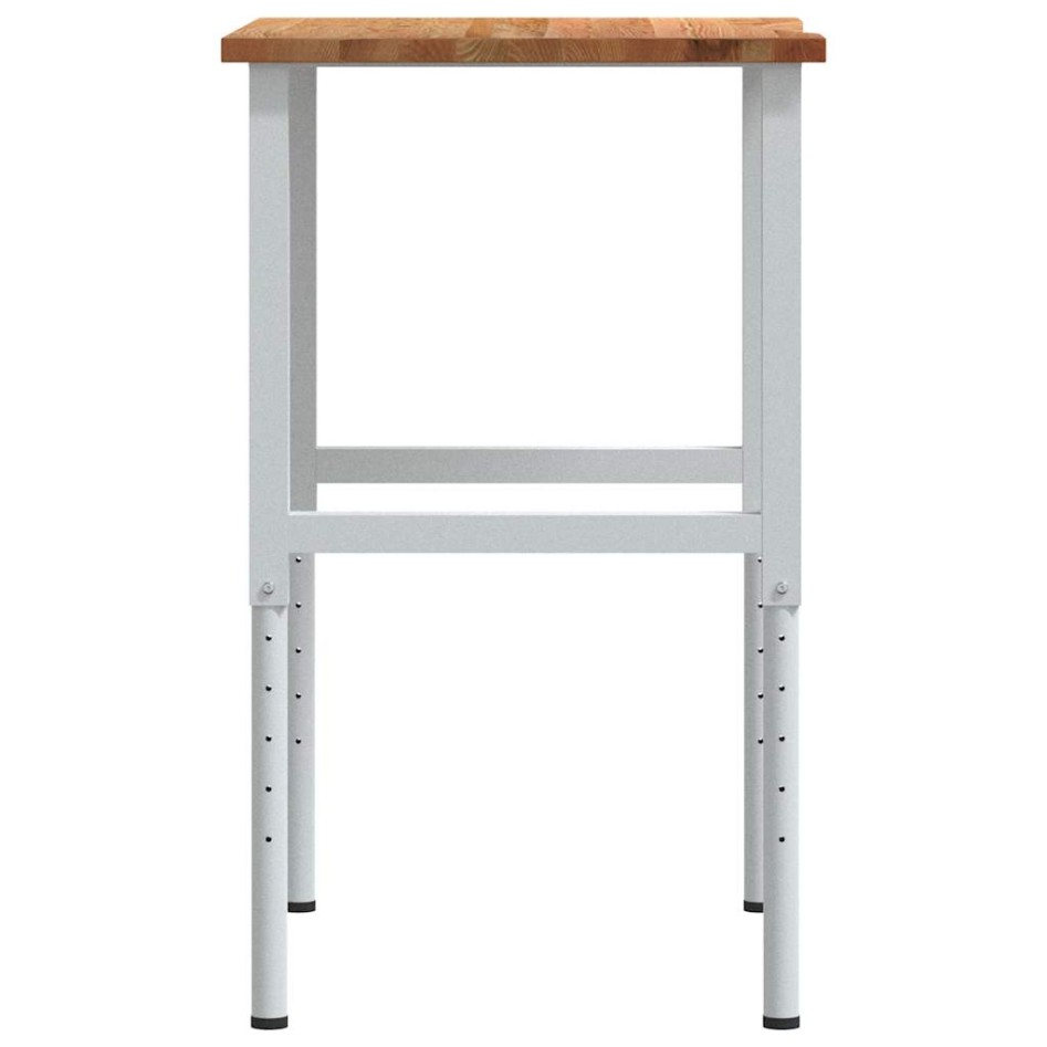 Banco de trabajo madera roble marrón claro 80x60x(71,5-98)