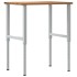 Banco de trabajo madera roble marrón claro 80x60x(71,5-98)