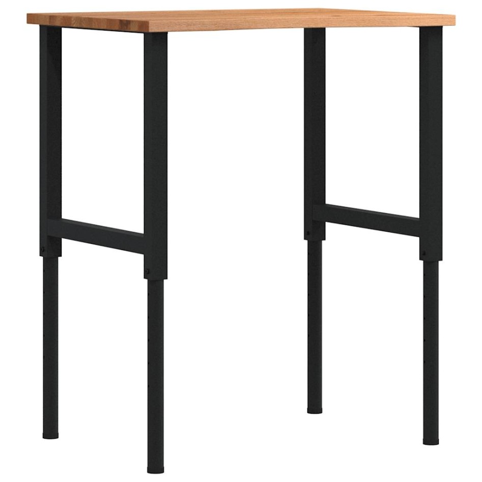 Banco de trabajo madera roble marrón claro 80x60x(71,5-98)