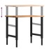 Banco de trabajo madera roble marrón claro 80x60x(71,5-98)