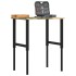 Banco de trabajo madera maciza de roble 80x60x(71,5-98)