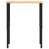 Banco de trabajo madera maciza de roble 80x60x(71,5-98)