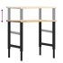 Banco de trabajo madera maciza de roble 80x60x(71,5-98)