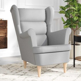 Sillón de tela gris nube 74x84x100