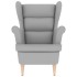 Sillón de tela gris nube 74x84x100
