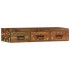 Mueble de TV de pared madera maciza reciclada 100x30x19