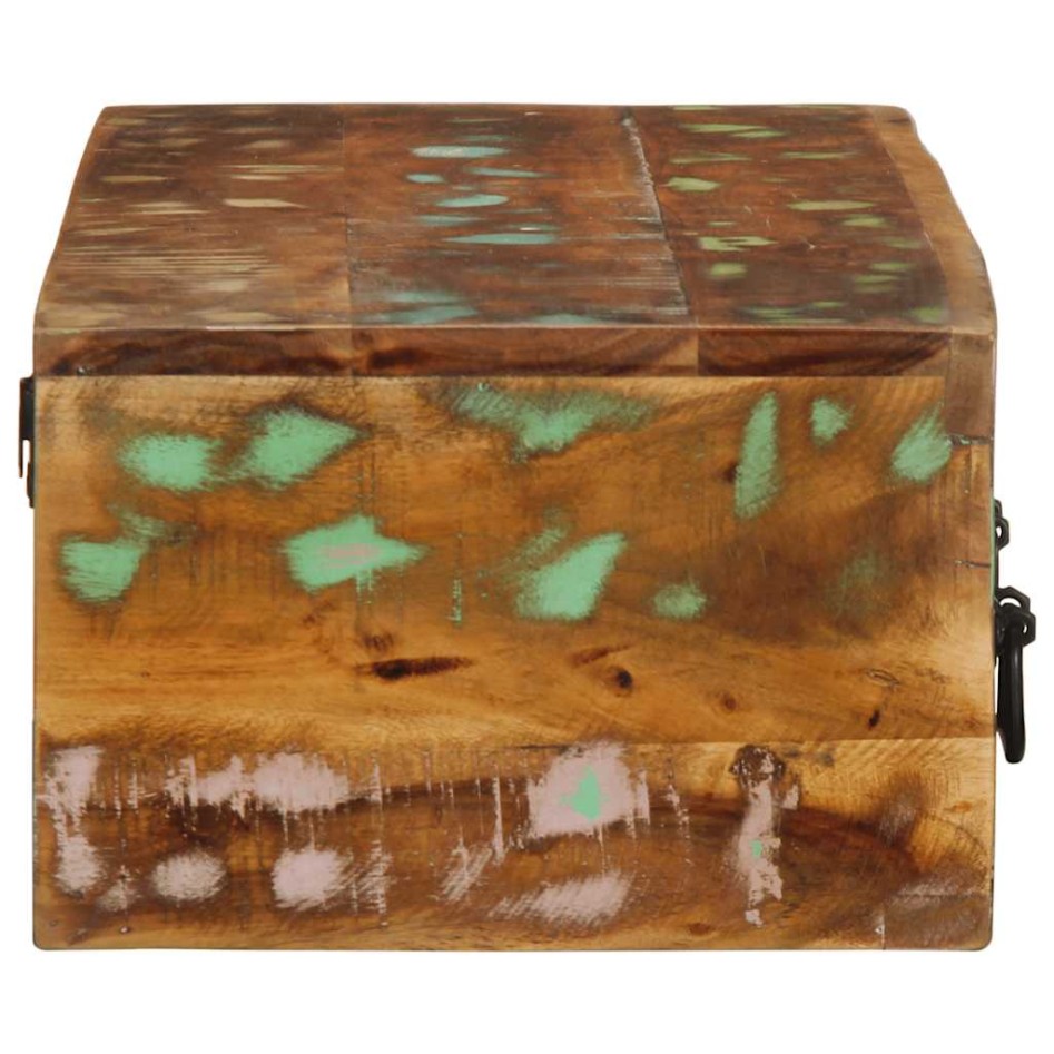 Mueble de TV de pared madera maciza reciclada 100x30x19