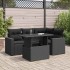 Set de muebles de jardín 5 pzas y cojines ratán sintético