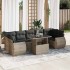 Set de sofás de jardín y cojines 8 piezas ratán sintético