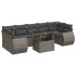 Set de sofás de jardín y cojines 8 piezas ratán sintético