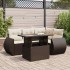Set comedor de jardín 5 piezas y cojines ratán sintético