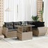 Set de muebles de jardín 6 pzas y cojines ratán sintético