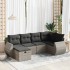 Set de muebles de jardín 6 pzas y cojines ratán sintético