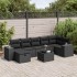 Set de sofás de jardín y cojines 8 piezas ratán sintético