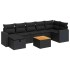 Set de sofás de jardín y cojines 8 piezas ratán sintético