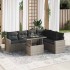 Set de sofás de jardín 7 pzas con cojines ratán sintético