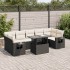 Set de sofás de jardín y cojines 8 piezas ratán sintético
