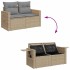 Set de sofás de jardín y cojines 8 piezas ratán sintético